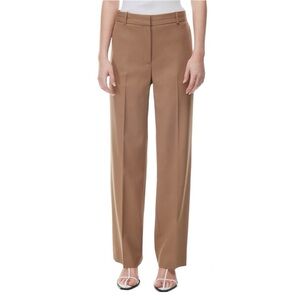 Aritzia Babaton Agency Pant High-Waisted City Wool Trouser Tan Sz 12 NWT